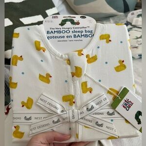 NWT- nest design bamboo very hungry caterpillar sleep suit -0.6 TOG - 18M-2.5T